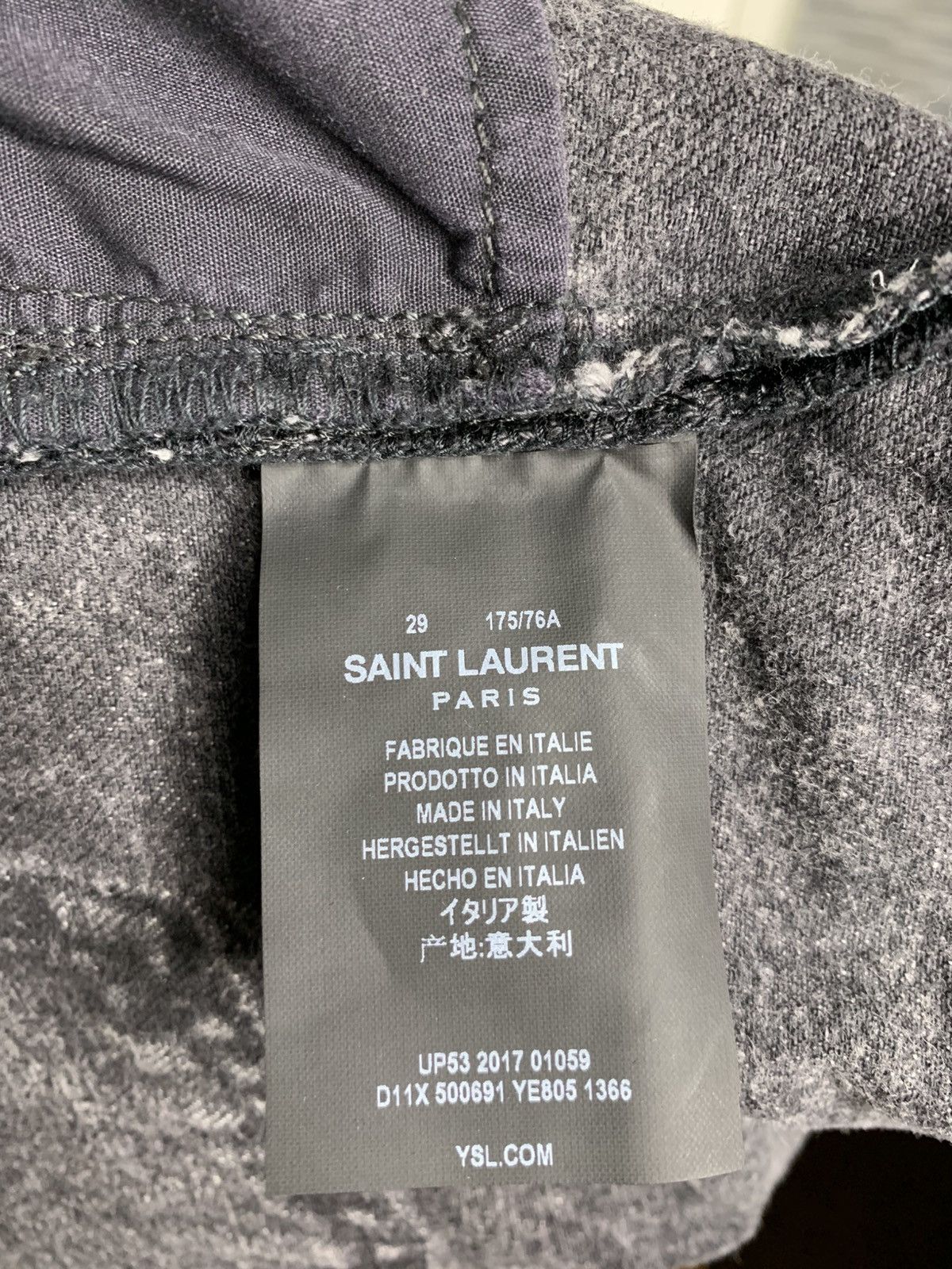 Saint Laurent Paris Saint Laurent Denim Jeans Grey Pants Size US 29 - 7 Thumbnail