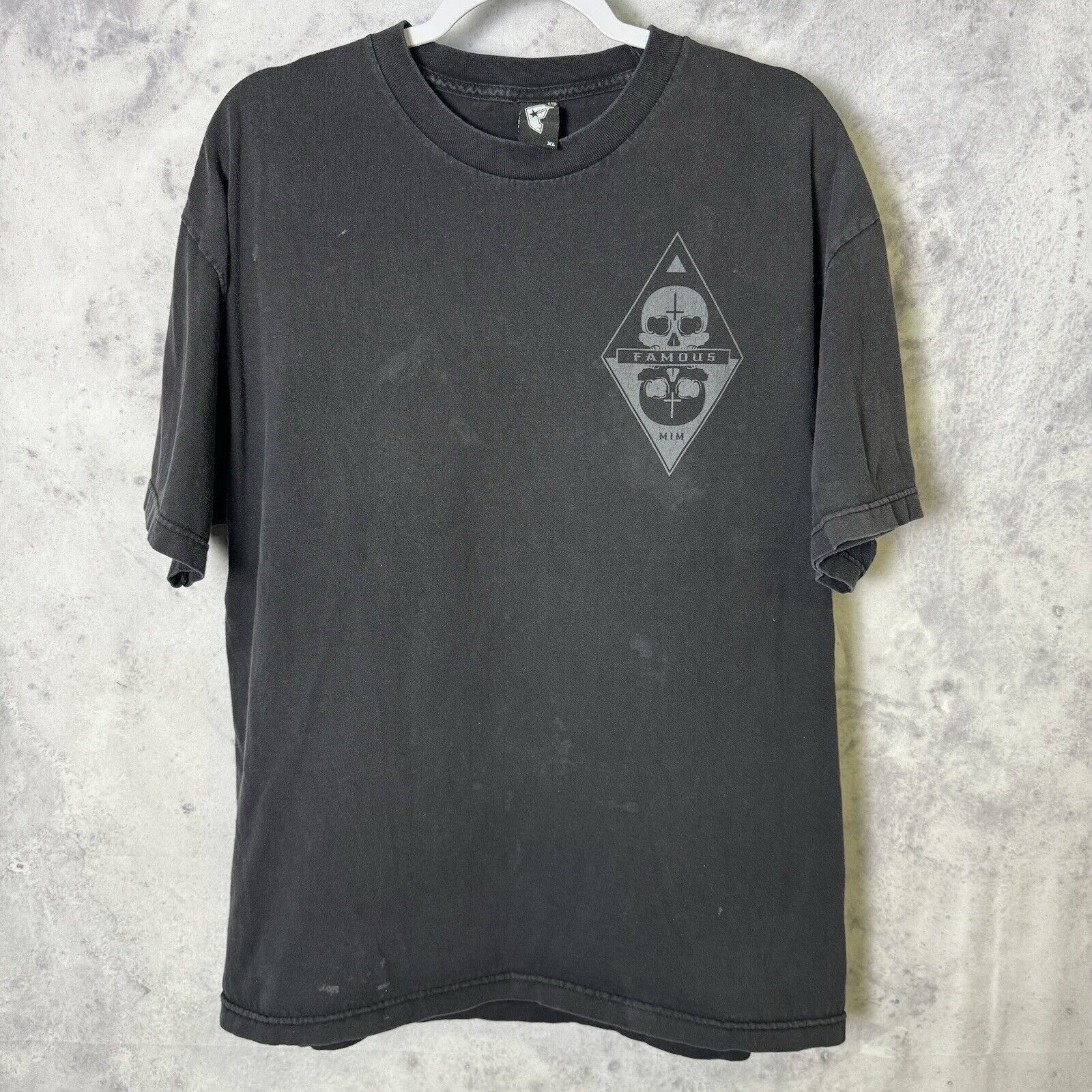 Vintage Vintage Famous Stars & Straps T Shirt Mens XL Black Y2k Shor Size US XL / EU 56 / 4 - 2 Thumbnail