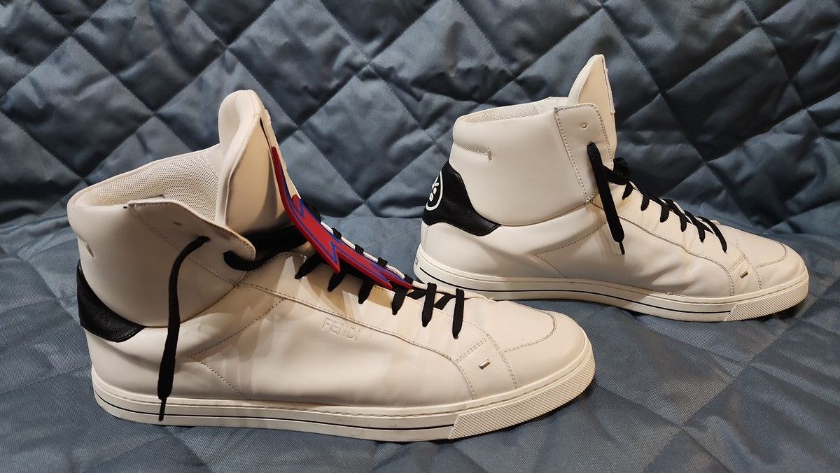 Fendi Fendi Hi-Top with Lightning Bolt Charm Size US 12 / EU 45 - 3 Thumbnail