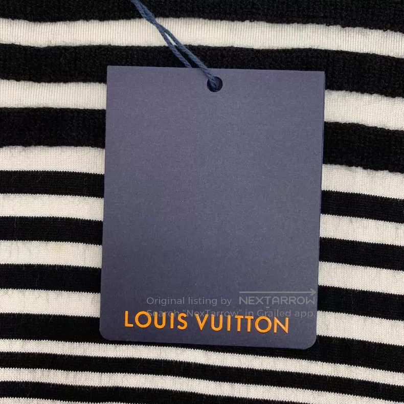 Louis Vuitton Louis Vuitton Black and white striped crewneck wool knit s Size L / US 10 / IT 46 - 7 Thumbnail