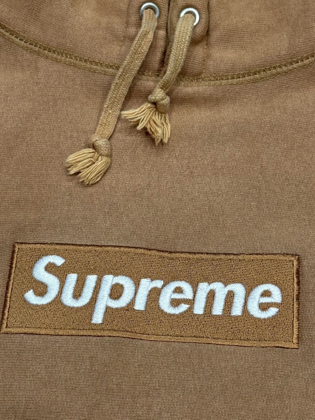 Supreme Supreme Khaki Box Logo Hoodie (2002) Size US L / EU 52-54 / 3 - 2 Thumbnail