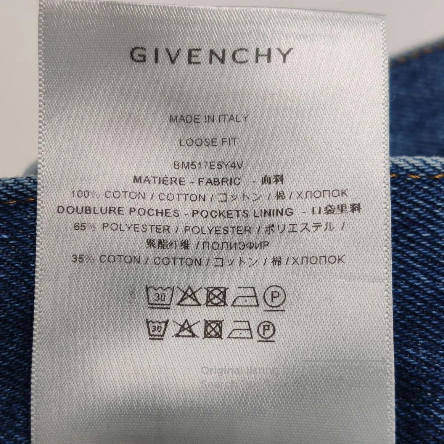 Givenchy Givenchy Blue Cargo Pants with Logo Size 33. Size US 33 - 8 Thumbnail