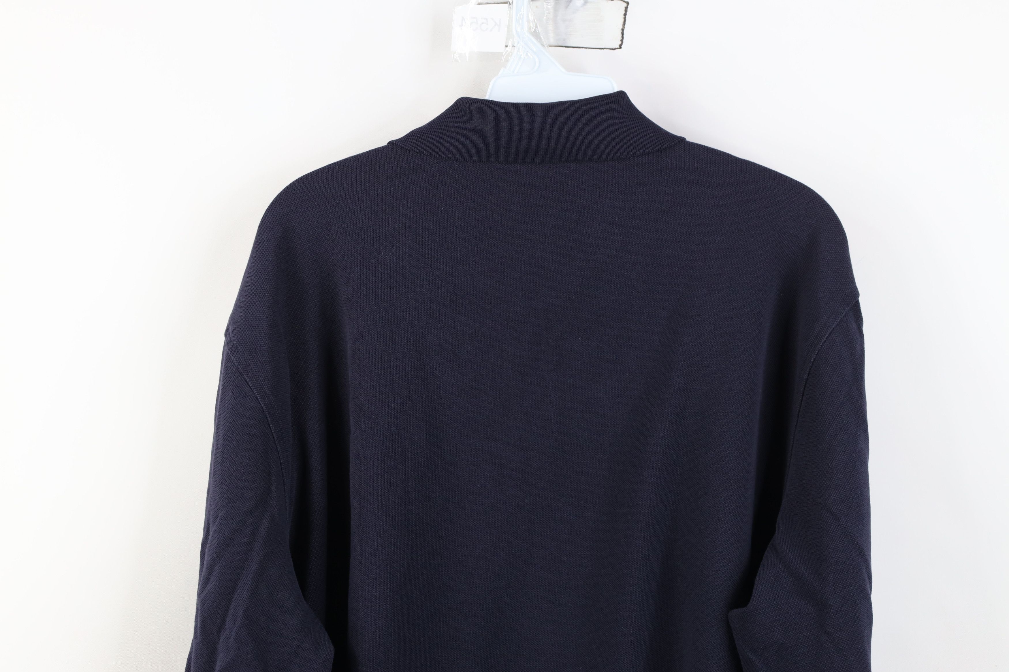 Lands' End Vintage 90s Lands End Cotton Knit Long Sleeve Rugby Polo Size US XL / EU 56 / 4 - 11 Thumbnail