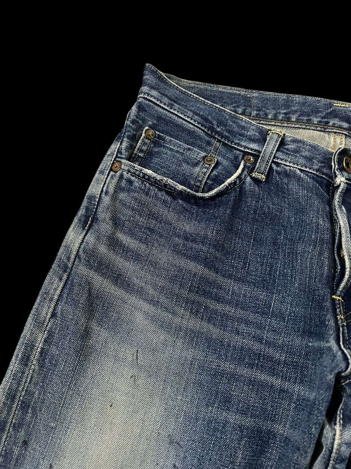 Edwin Vintage Edwin 505 Low Rize Selvedge Distress Mud Wash Jean Size US 31 - 9 Thumbnail