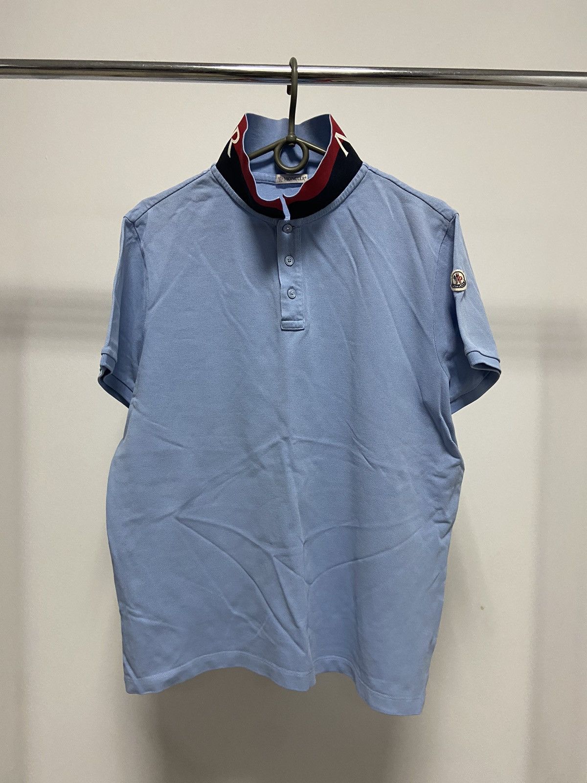 Moncler × Vintage Moncler Vintage T-Shirt Polo Small Logo logo neck Size US L / EU 52-54 / 3 - 1 Thumbnail