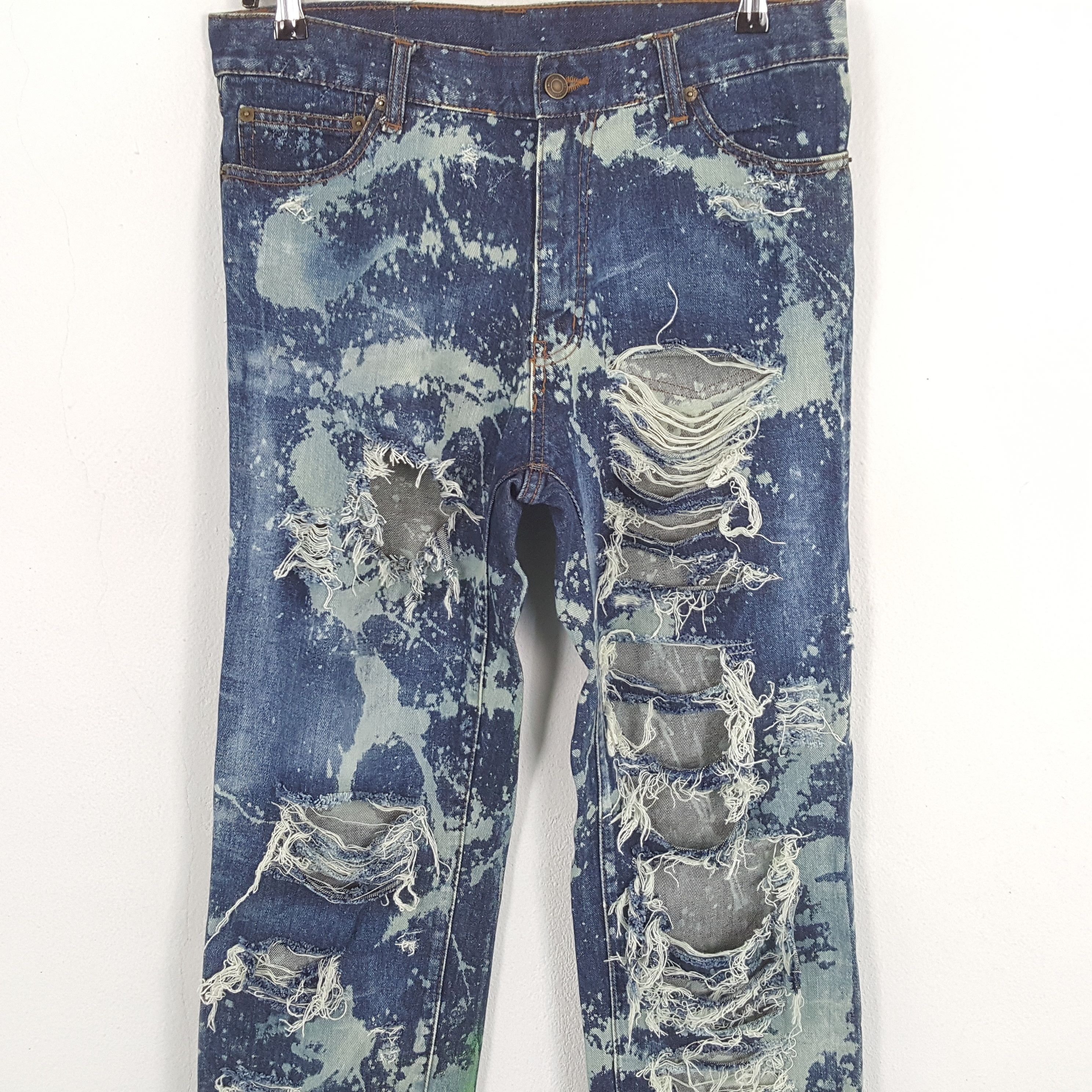 Vintage DENIM EXCHANGE Rare Fashion Style Distressed Jeans Size US 32 / EU 48 - 2 Thumbnail