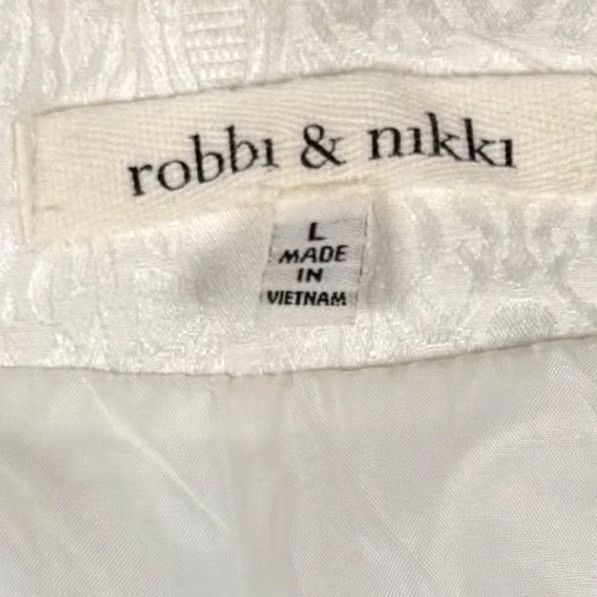 Vintage Robbi Nikki Lg Jaquard Textured Peplum Blazer Jacket Elegant Glam Formal Wedding Womens Size L / US 10 / IT 46 - 6 Thumbnail