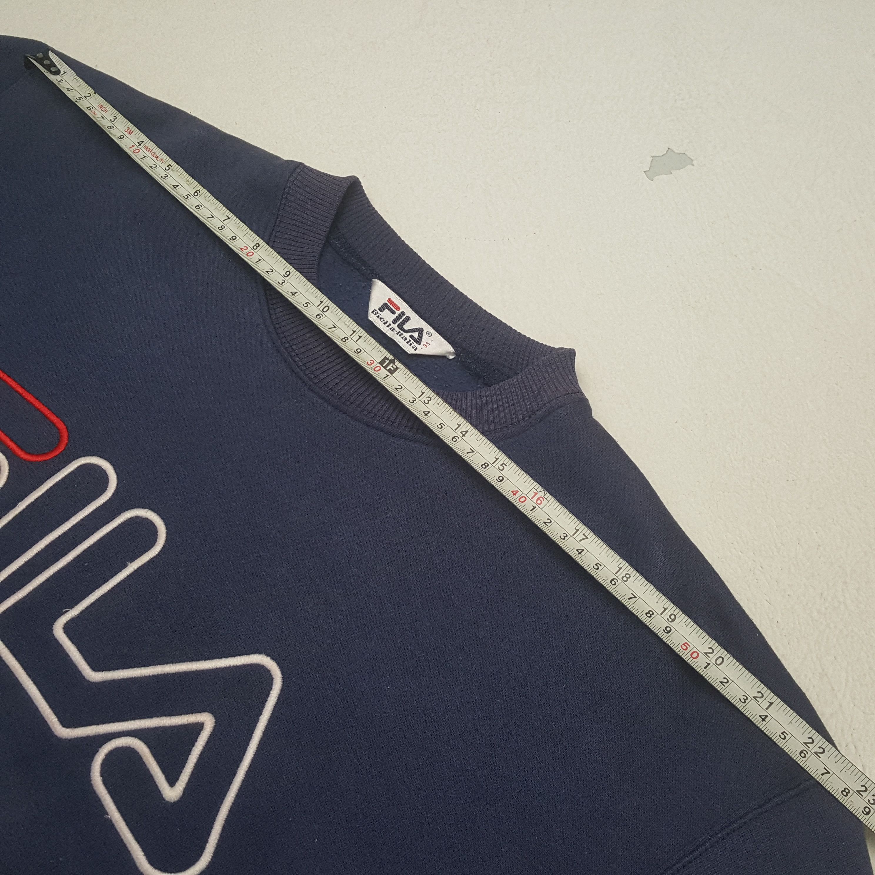 Fila × Vintage Fila Biella Italia Spellout Design Sweatshirt Size US L / EU 52-54 / 3 - 10 Thumbnail