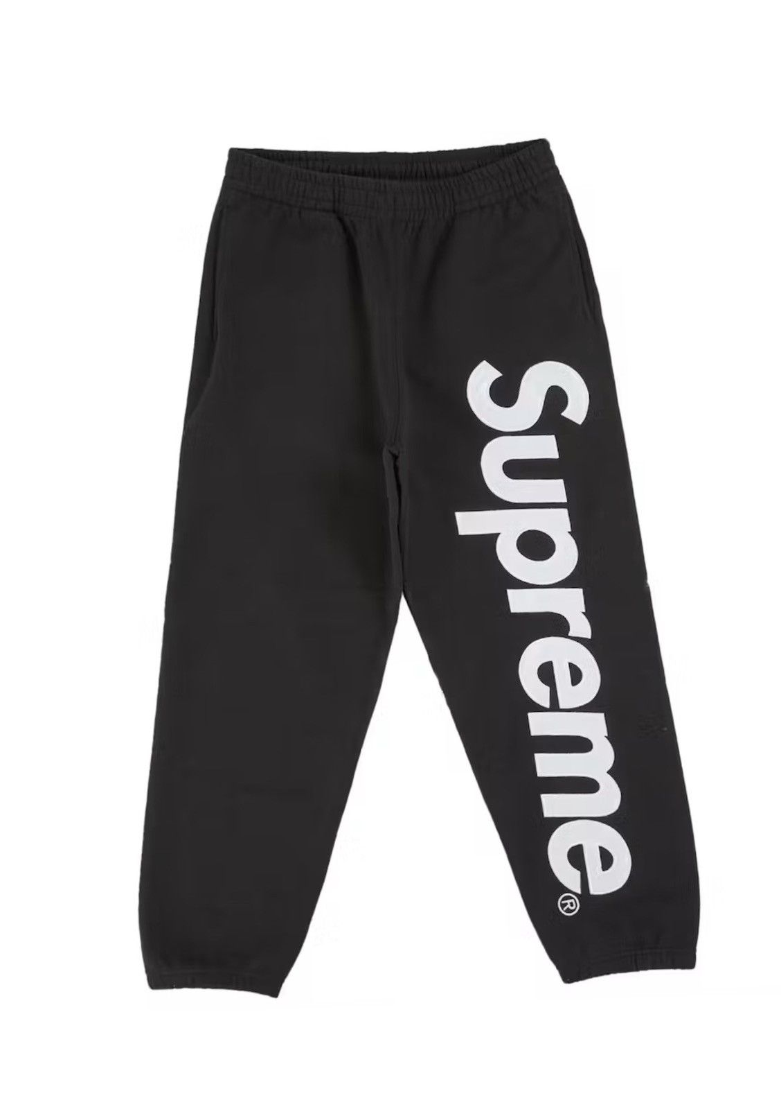Supreme Supreme Satin Applique Sweatpant (SS26) Black Size US 30 / EU 46 - 1 Thumbnail