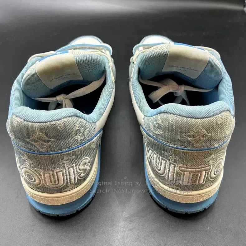 Louis Vuitton Louis Vuitton Blue Denim Velcro Sneakers Size US 9.5 / EU 42-43 - 3 Thumbnail