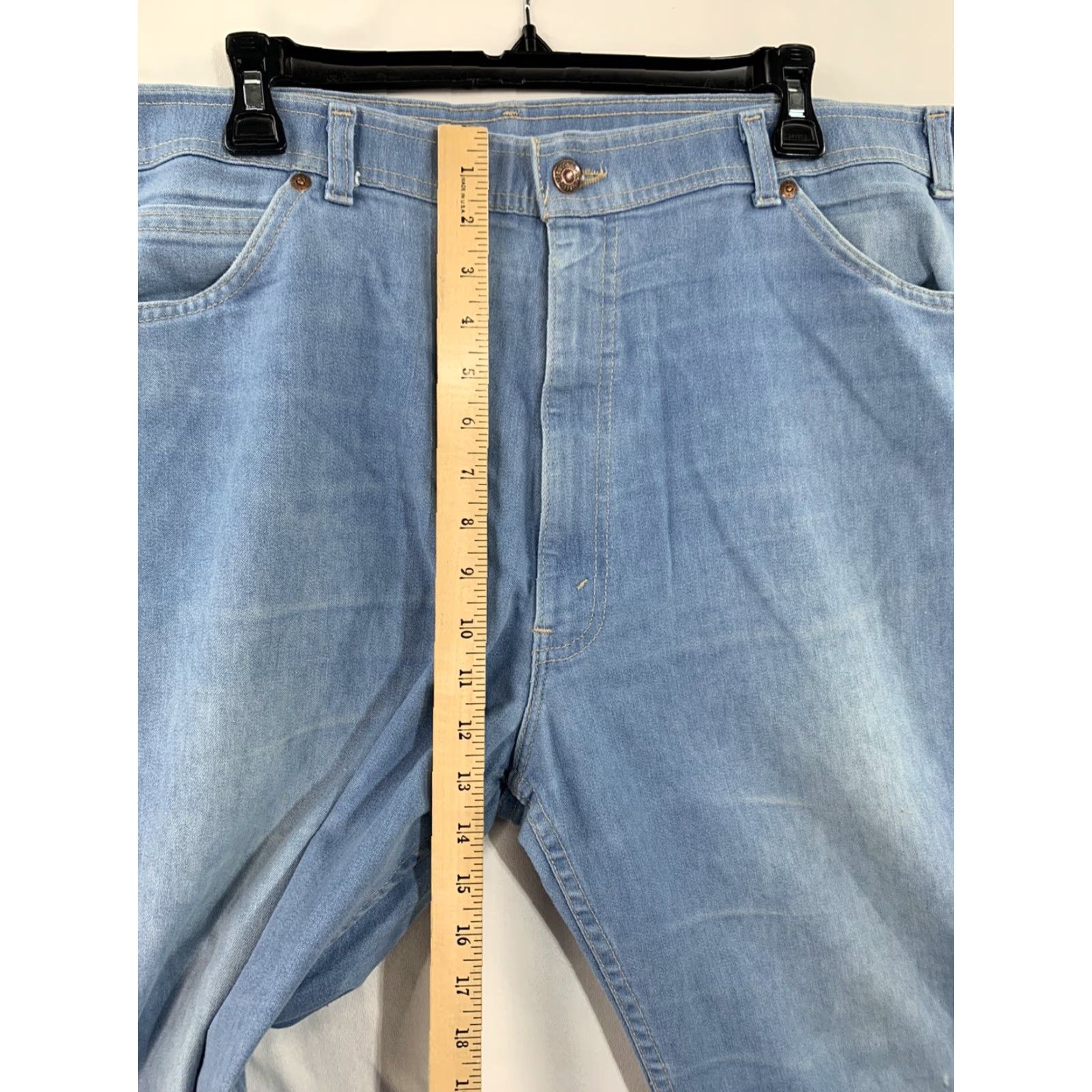 Levi's VINTAGE Levi’s Action Jeans Size 39x30 Blue USA Made High Rise Light Wash Jeans Mens 39 Blue USA High Rise Straight Size US 39 - 5 Thumbnail