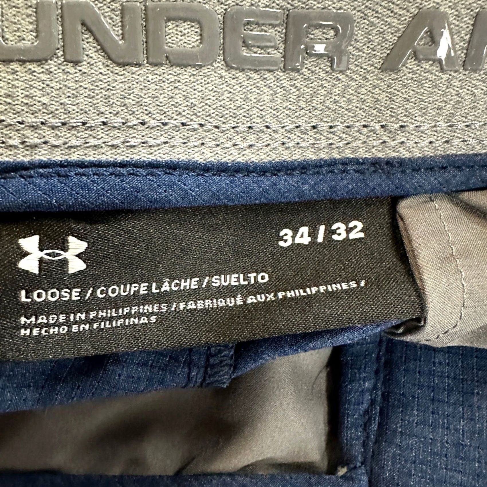 Under Armour Under Armour Men Golf Chino Pants 34X32 Blue Flat Front Performance Tech Pocket Size US 34 / EU 50 - 3 Thumbnail