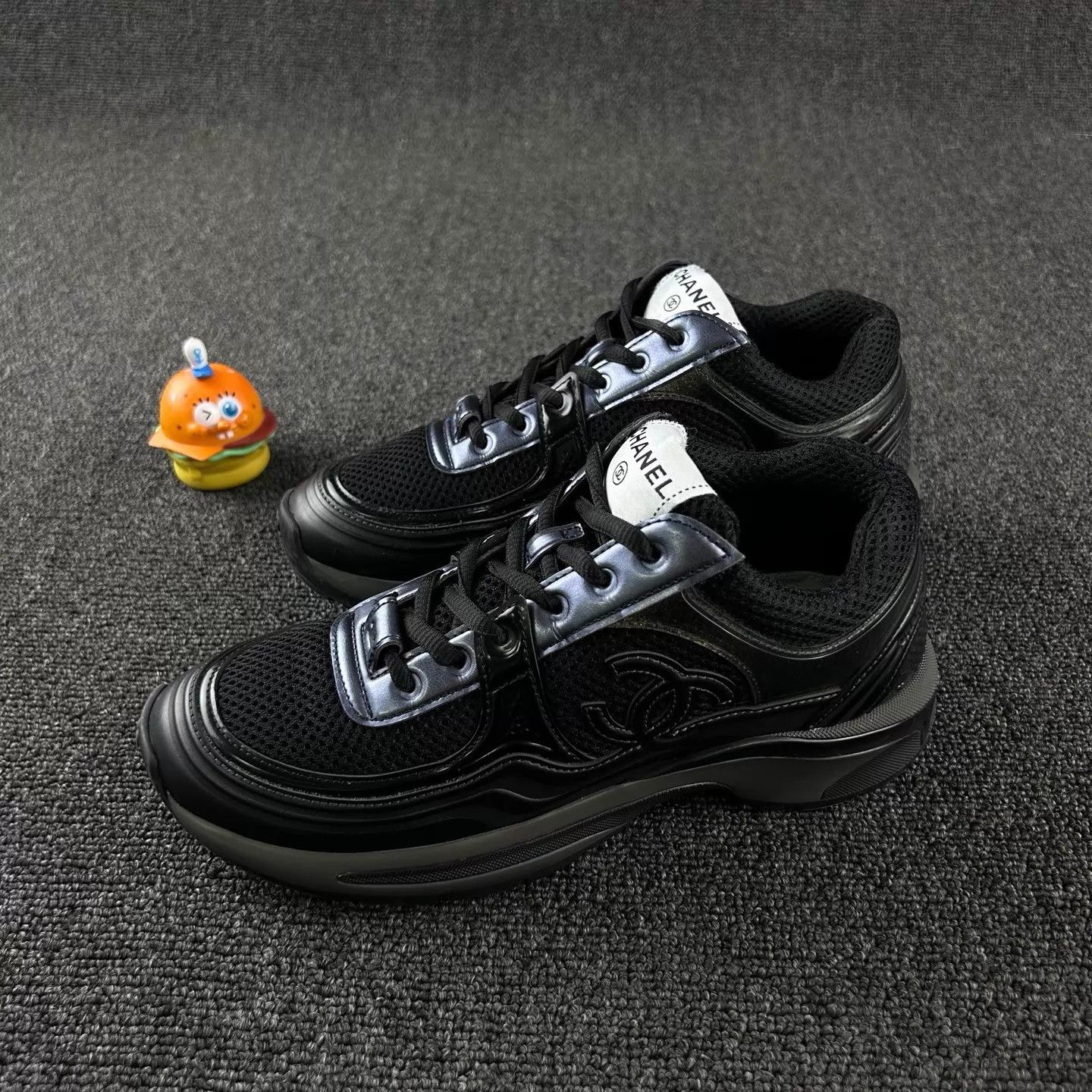 Chanel Chanel Black Toe King CC Logo Women's 36.5 Sneakers Size US 6 / IT 36 - 1 Thumbnail