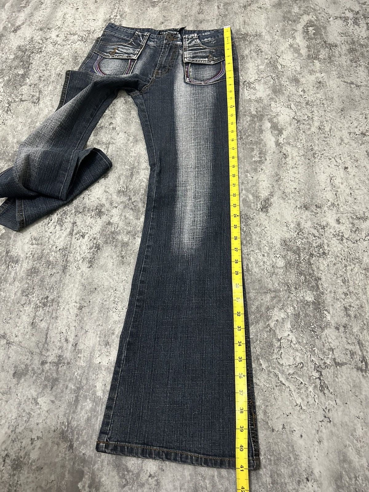 If Six Was Nine × Japanese Brand × Le Grande Bleu (L.G.B.) Turn Right Black Wash Flare Pants Size US 28 / EU 44 - 20 Thumbnail