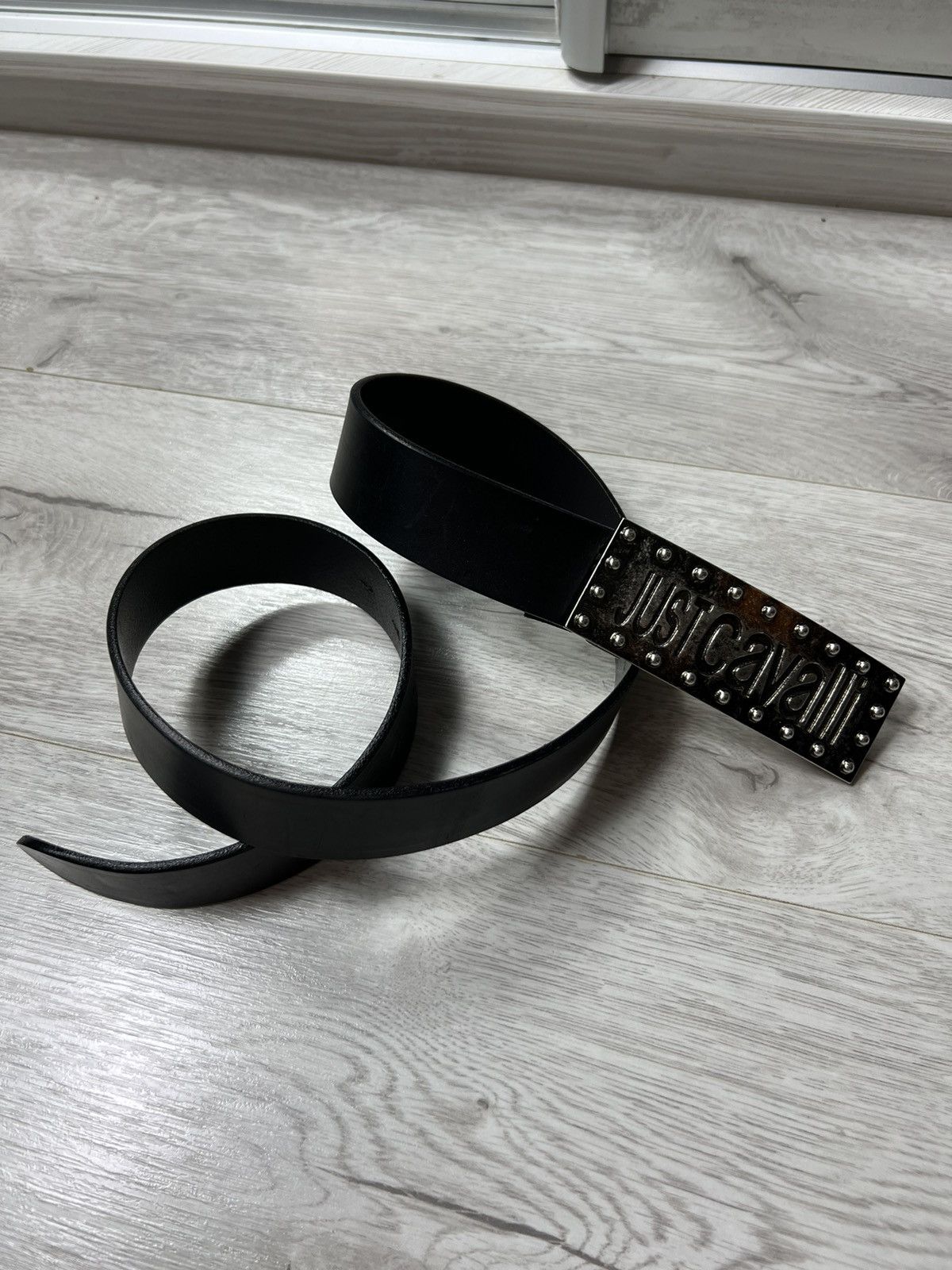 Just Cavalli Y2K Just Cavalli Leather Belt With Large Buckle Size ONE SIZE - 2 Thumbnail
