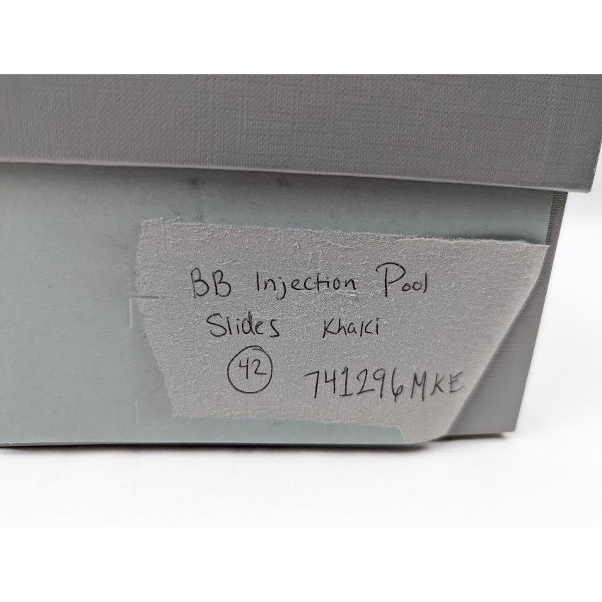 Balenciaga o1rshd1 BB Injecfion Pool Slides in Khaki Size US 9 / EU 42 - 22 Thumbnail