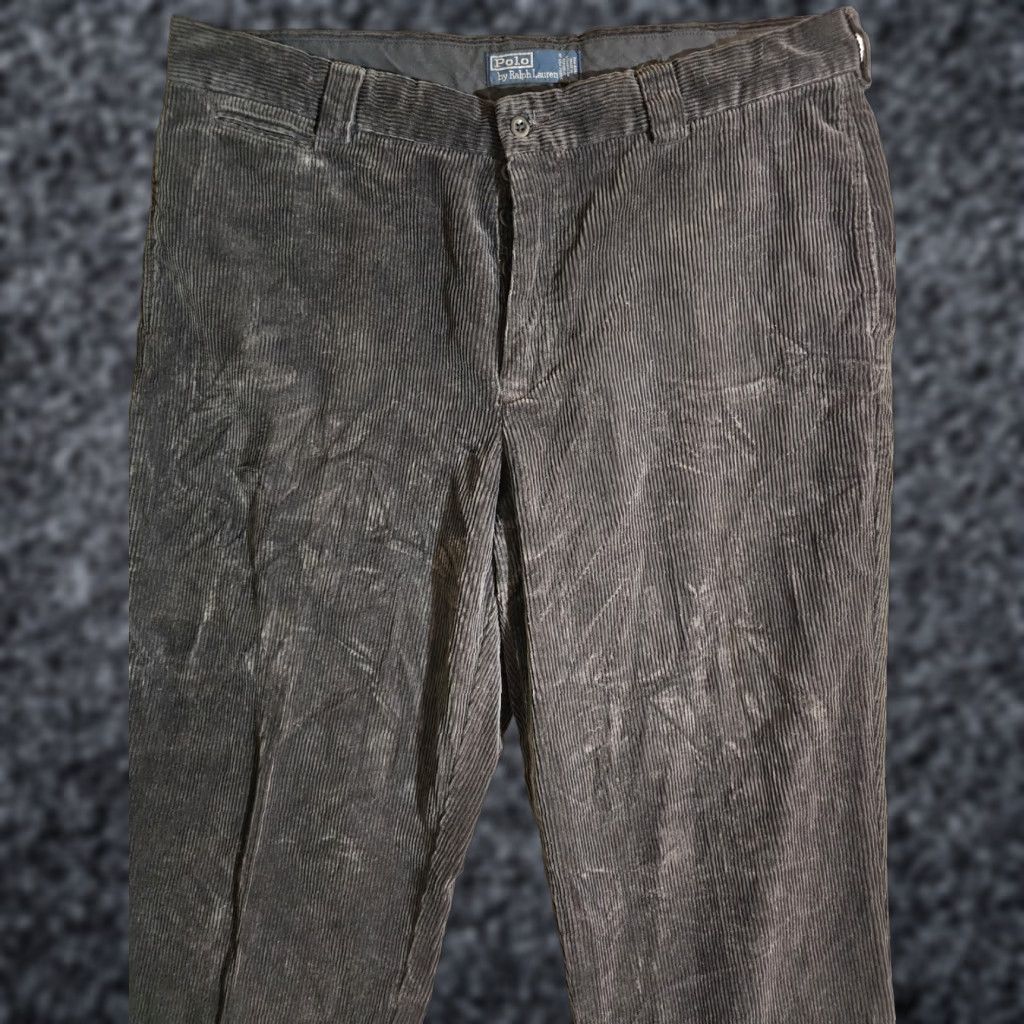 Polo Ralph Lauren VINTAGE Polo Ralph Lauren Corduroy Pants Regular Fit Button-Fly Men's 40x32 Brown Size US L / EU 52-54 / 3 - 1 Thumbnail
