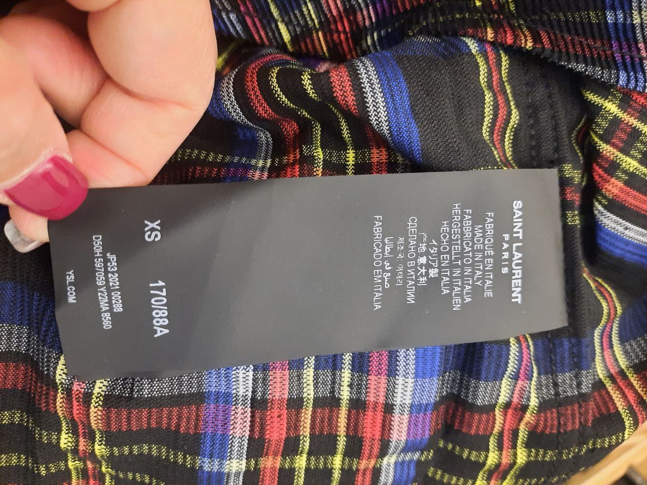 Saint Laurent Paris Western Check Plaid Striped Corduroy Shirt Size US XS / EU 42 / 0 - 4 Thumbnail