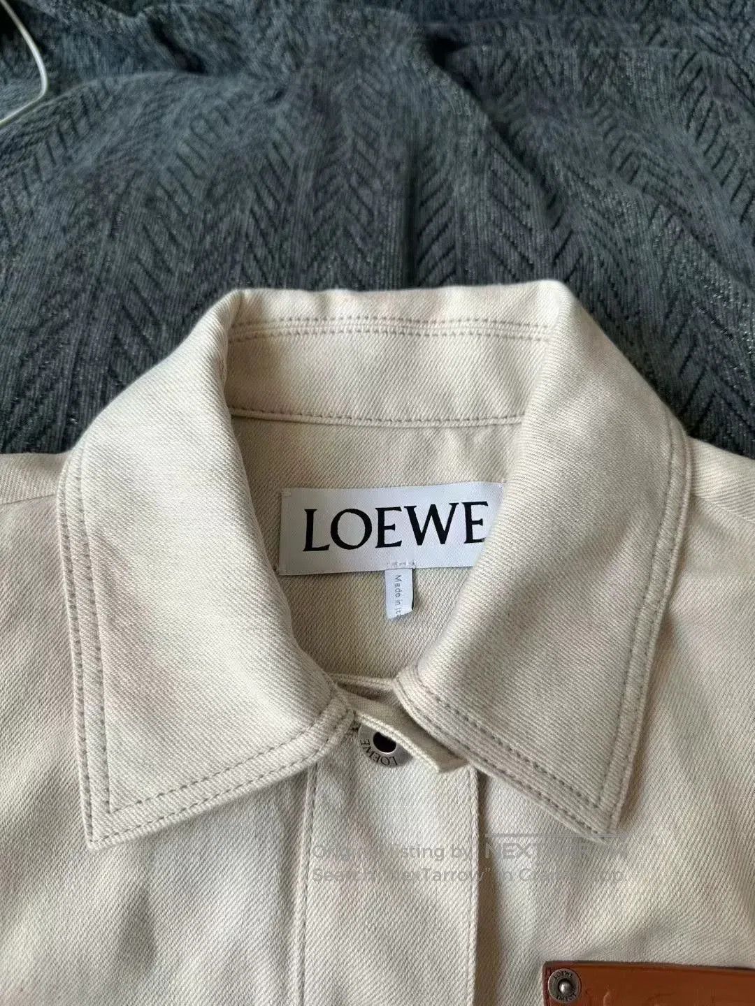 Loewe loewe beige denim jacket with leather tag. Size US S / EU 44-46 / 1 - 3 Thumbnail