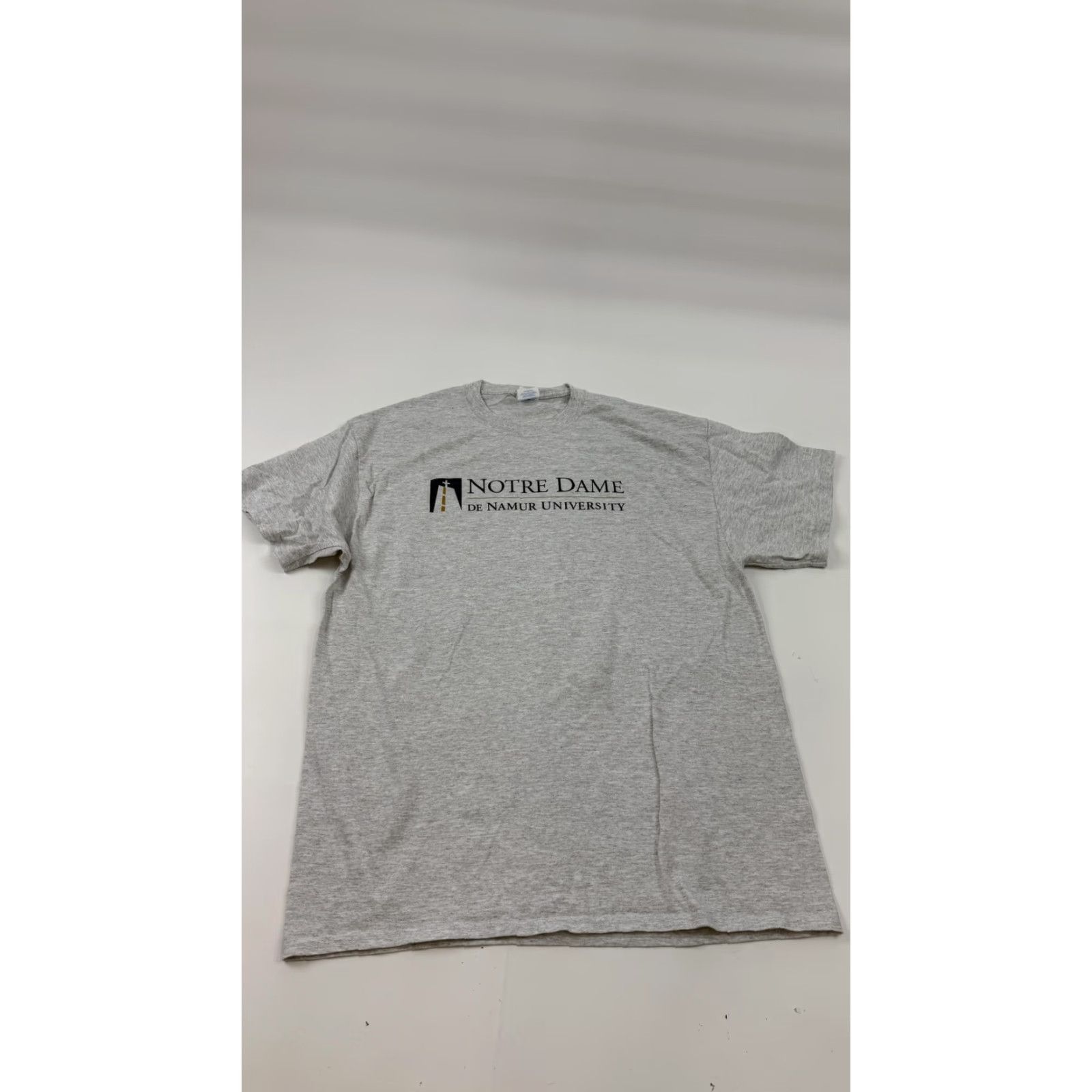 Port & Company VINTAGE Notre Dame Shirt Mens XL Gray College Graphic Tee Crewneck De Namur University Size US XL / EU 56 / 4 - 2 Thumbnail