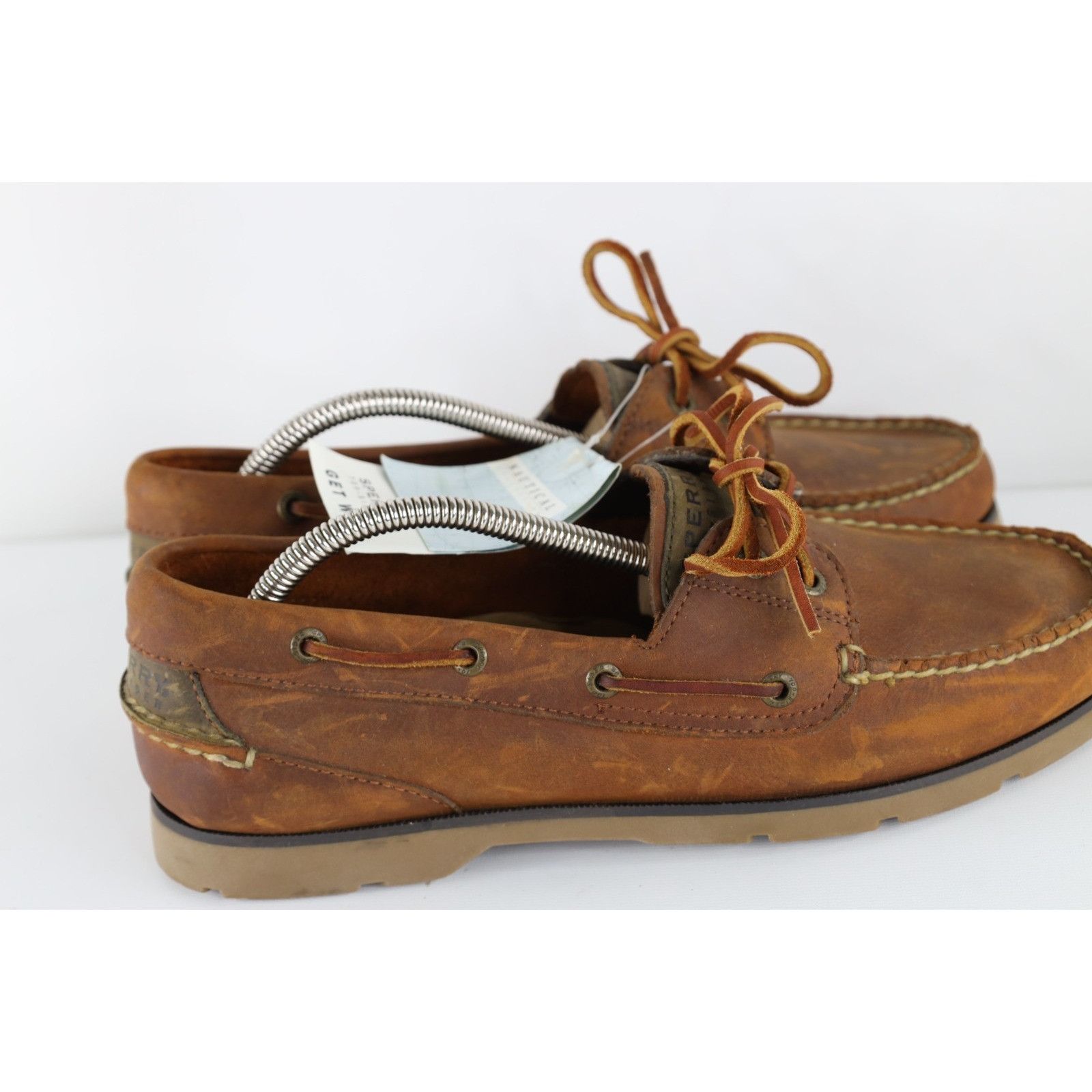 Sperry Deadstock Vintage Sperry Top Sider Leather Boat Shoes Size US 9.5 / EU 42-43 - 5 Thumbnail