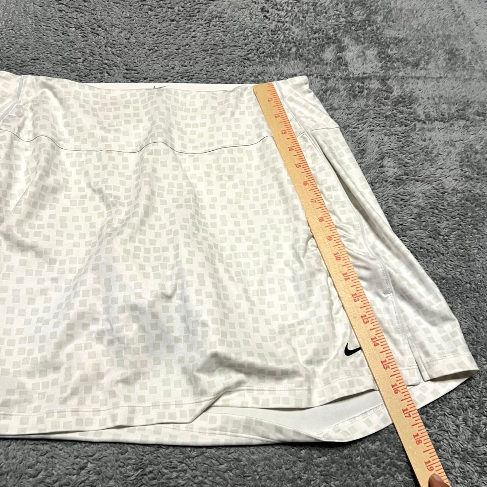 Nike Nike Skort Tennis Skirt Dri-Fit Geometric Print Womens Large L Regular White Size 36" / US 14 / IT 50 - 8 Thumbnail