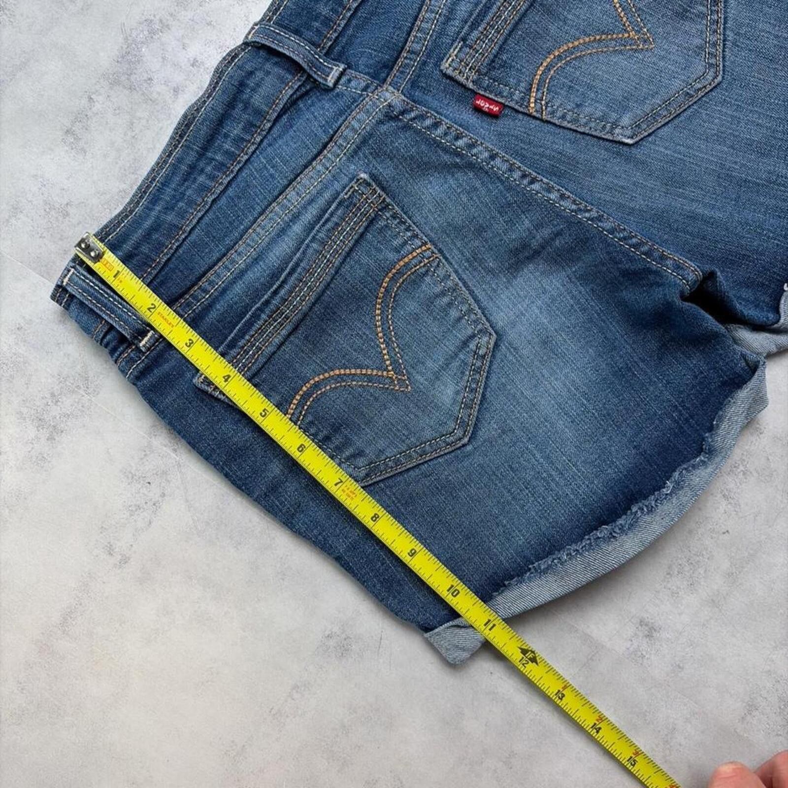 Levi's Y2K Blue Levi’s Grunge Mini Denim Shorts Size 30" / US 8 / IT 44 - 7 Thumbnail