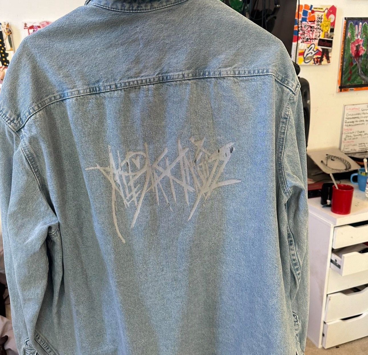 Other Custom denim long sleeve button up jacket Size US L / EU 52-54 / 3 - 4 Thumbnail