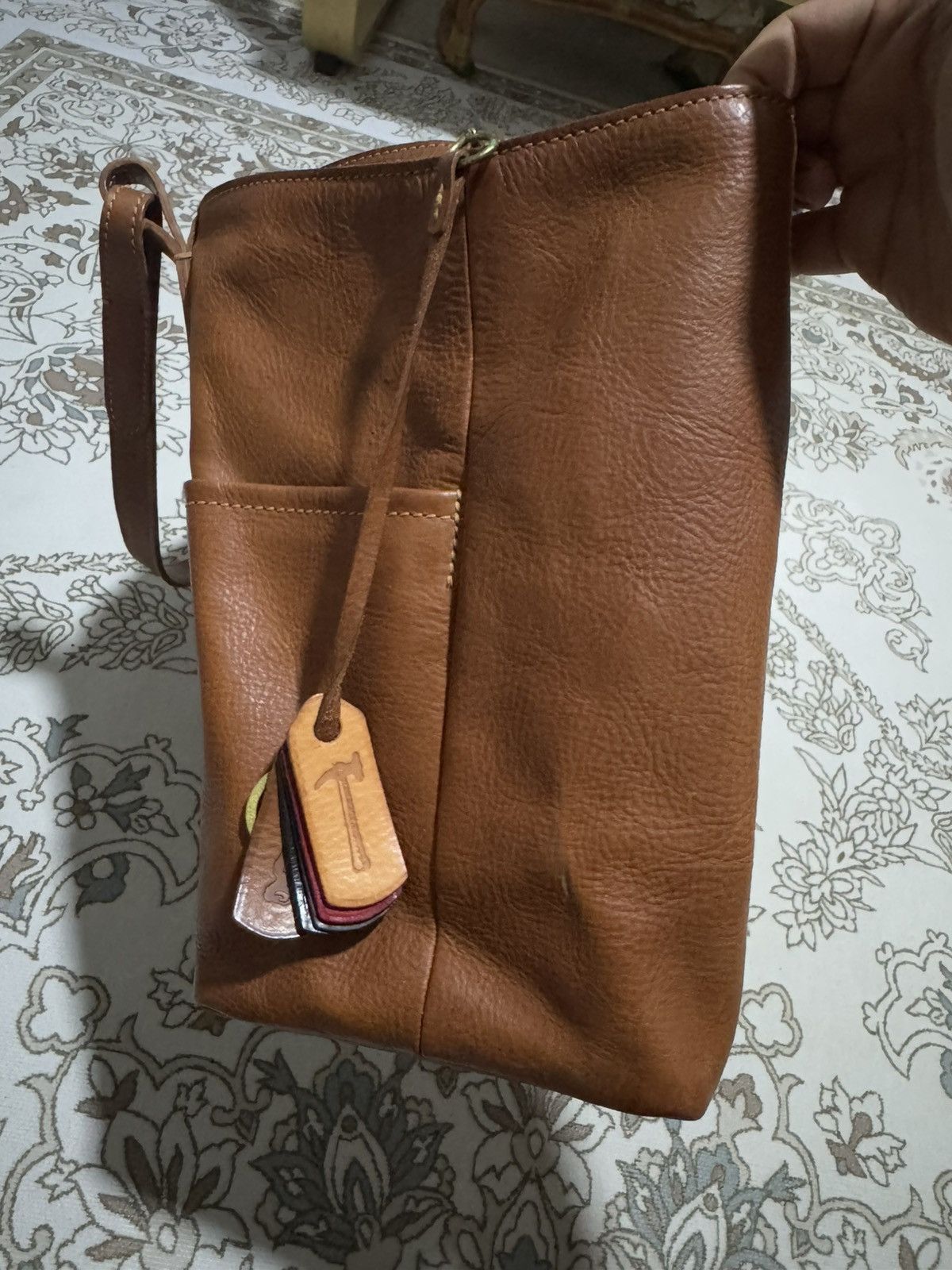 Genuine Leather × Japanese Brand 🇯🇵 Genuine Leather Genten Workshop Handle Tote Bag Size ONE SIZE - 4 Thumbnail