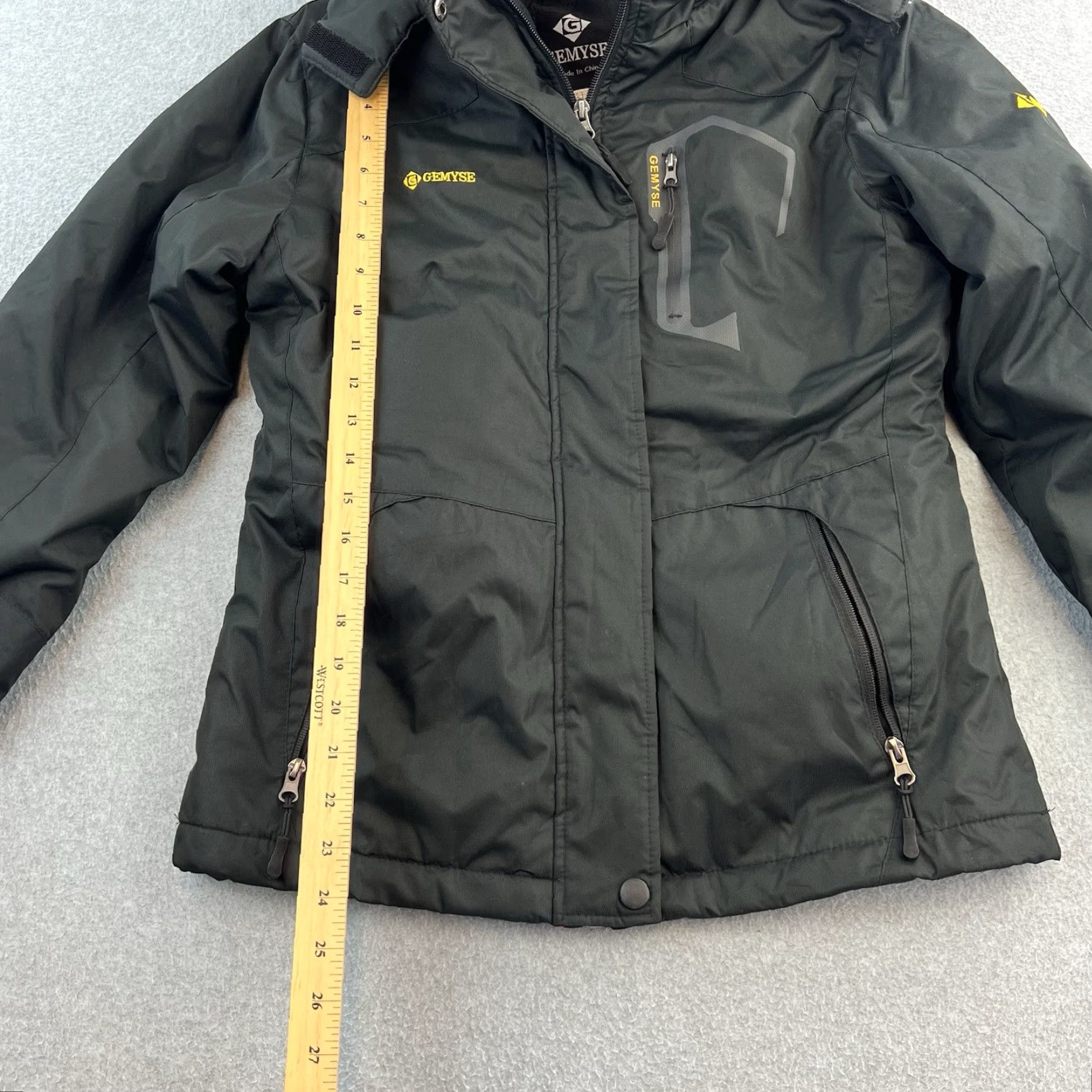 Vintage Gemyse Jacket Womens XS Black Full Zip Snap Button Fur Lined Hoodie Outdoors Size XS / US 0-2 / IT 36-38 - 3 Thumbnail
