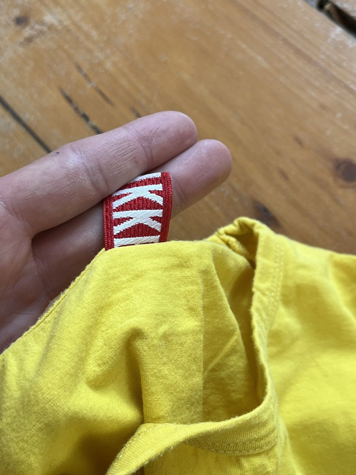 Dirk Bikkembergs × Vintage Bsg dirk bikkembergs jeans yellow tee t-shirt made in Italy Size US S / EU 44-46 / 1 - 5 Thumbnail