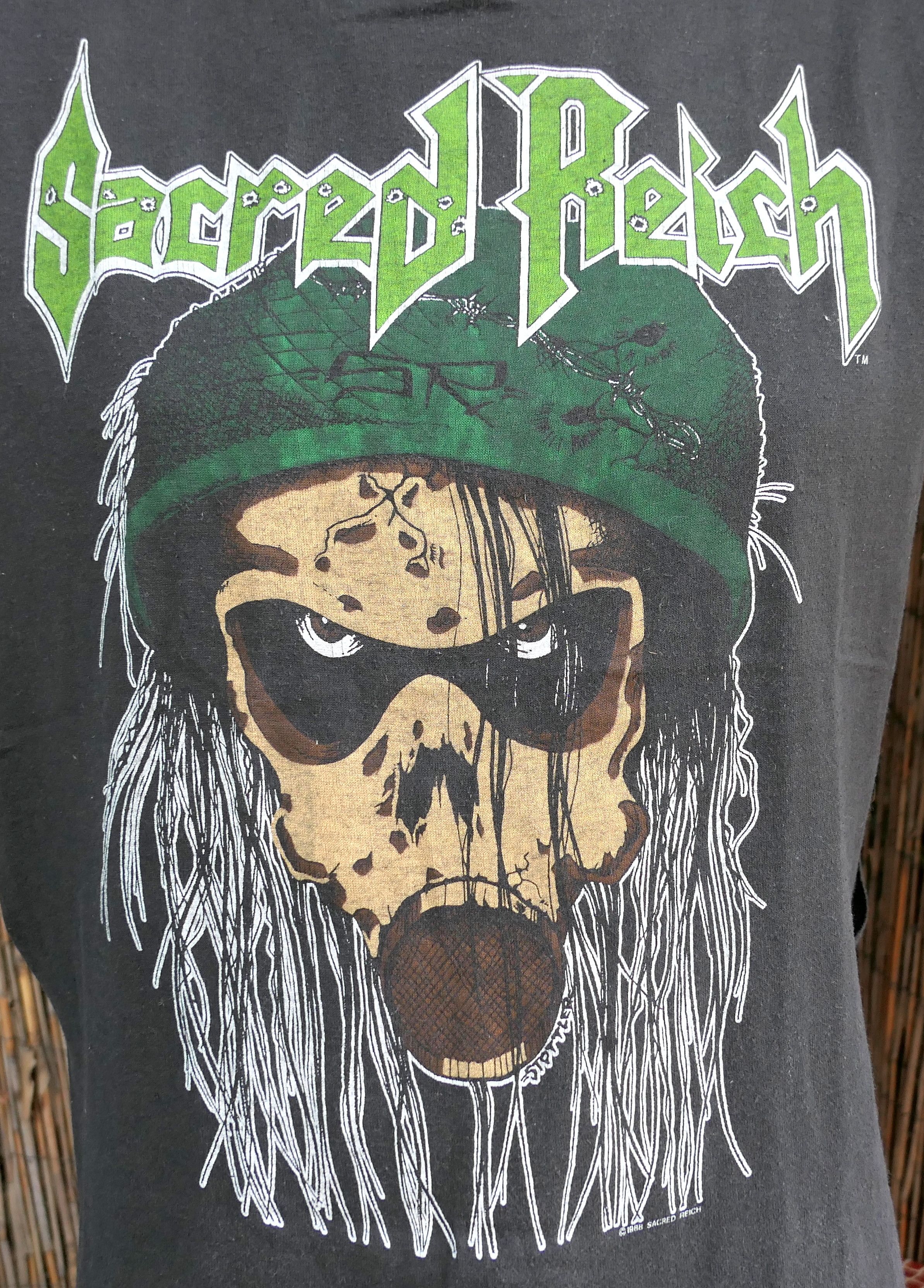 Vintage 80's Vintage 1988 SACRED REICH Violent Solutions T Shirt M Size US M / EU 48-50 / 2 - 2 Thumbnail