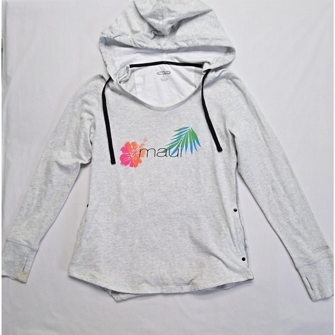 Other Crazy Shirts Maui Graphic Womens Hoodie Floral Gray XL Size XL / US 12-14 / IT 48-50 - 1 Thumbnail