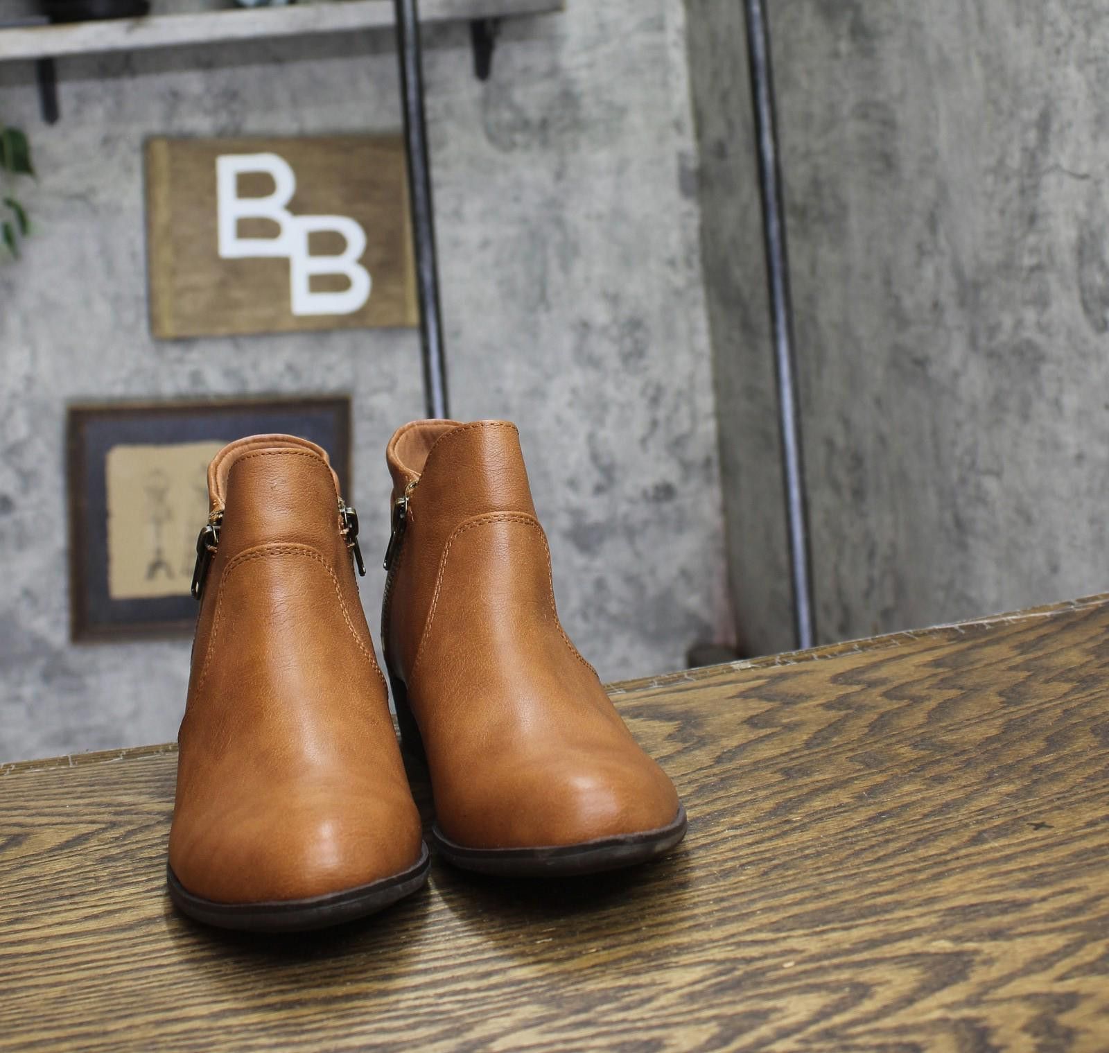 Other Sun + Stone Double Zip Ankle Booties Brandy Brown 6.5m Size US 6.5 / IT 36.5 - 3 Thumbnail