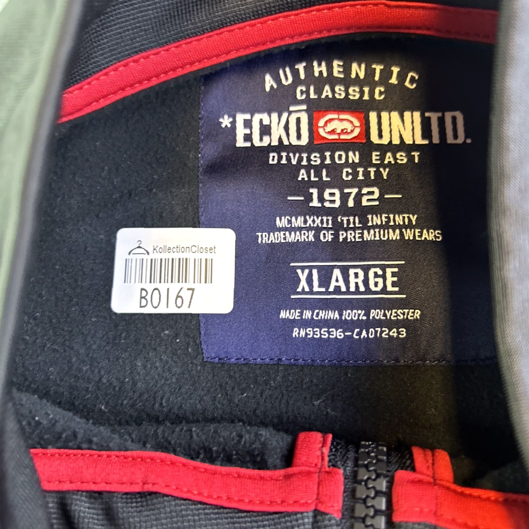 Ecko Unltd. Ecko Unltd Jacket Mens XL Black Red Full Zip Long Sleeve Casual Y2K Adult Size US XL / EU 56 / 4 - 5 Thumbnail