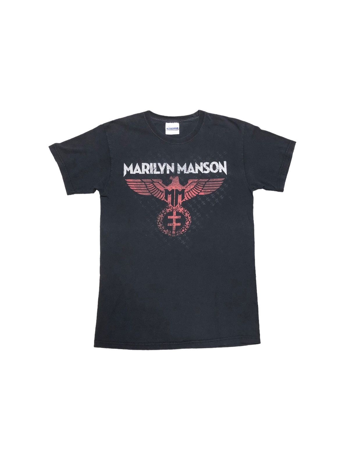 image of Marilyn Manson Y2K Manson Tour Tee in Black, Men's (Size Small)
