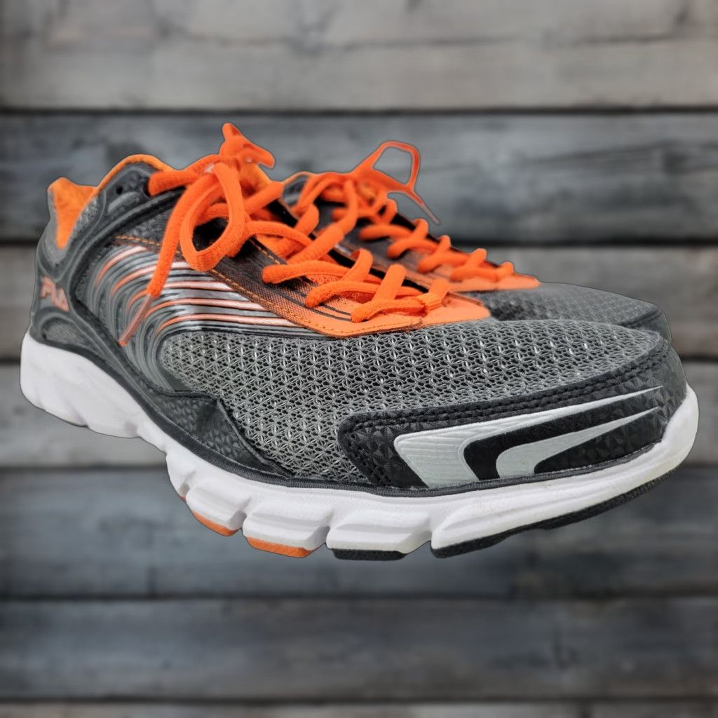 Fila FILA Sneaker Men’s 11.5 Gray Orange 1SR20952-054 Running Memory Foam Cross Training Low Top Size US 11 / EU 44 - 1 Thumbnail