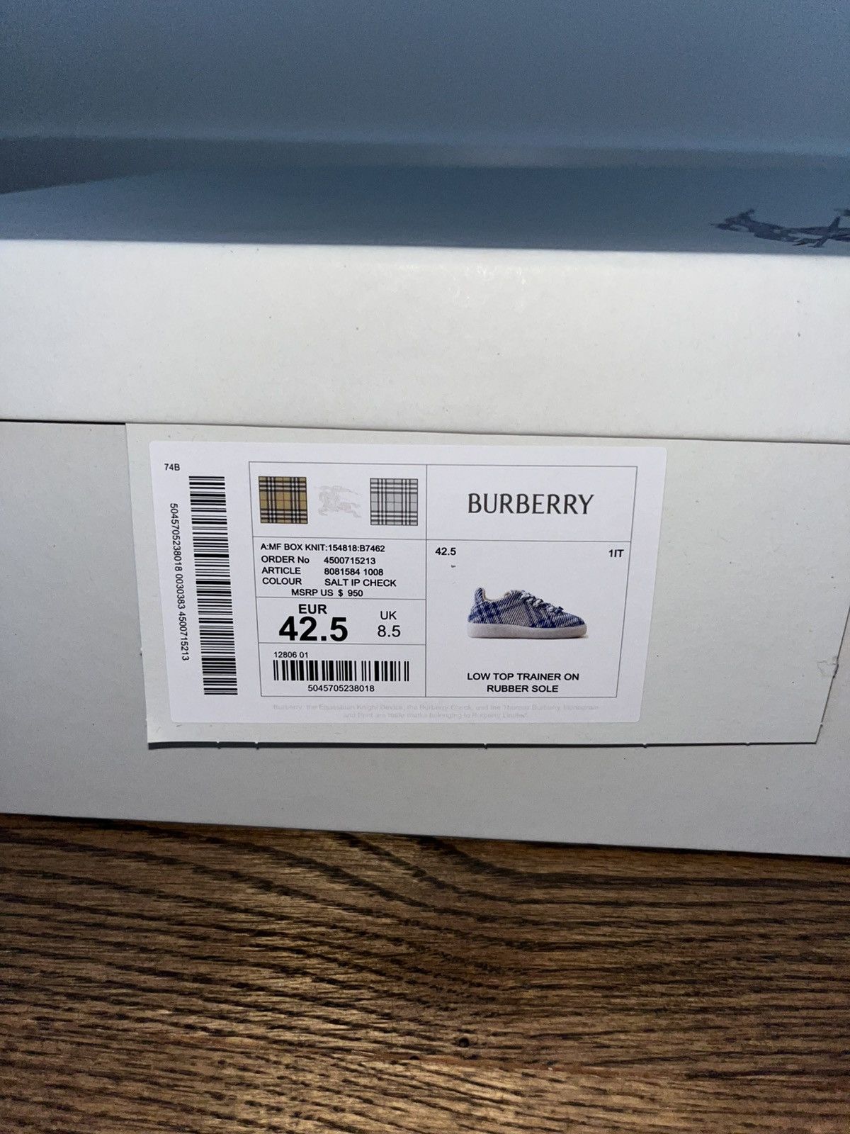 Burberry Burberry Check Knit Box Sneakers Size US 9.5 / EU 42-43 - 21 Thumbnail