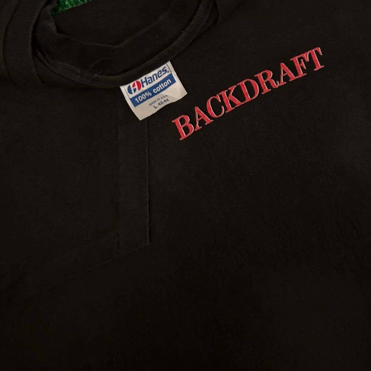 Vintage VINTAGE Universal Studios Backdraft Ride Movie Promo 1991 VTG Shirt Mens L 90s Movie Black Short Sleeve T-Shirt Size US L / EU 52-54 / 3 - 4 Thumbnail
