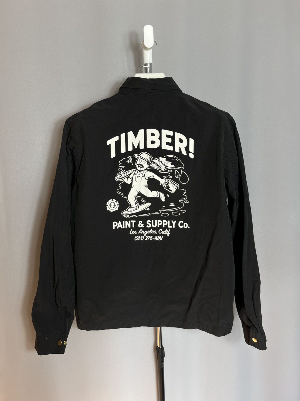 Element ELEMENT × TIMBER! SPILT PAINT MENS JACKET BLACK ZIP Size US L / EU 52-54 / 3 - 13 Thumbnail