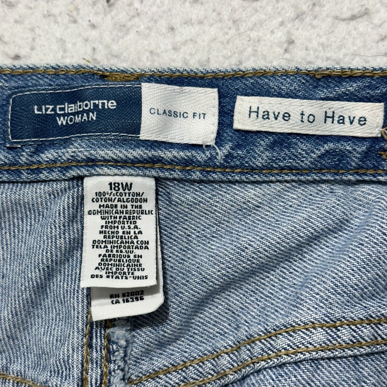 Liz Claiborne Liz Claiborne 18W Classic Fit Straight Leg Jeans Distressed Size 38" / US 16 / IT 52 - 4 Thumbnail