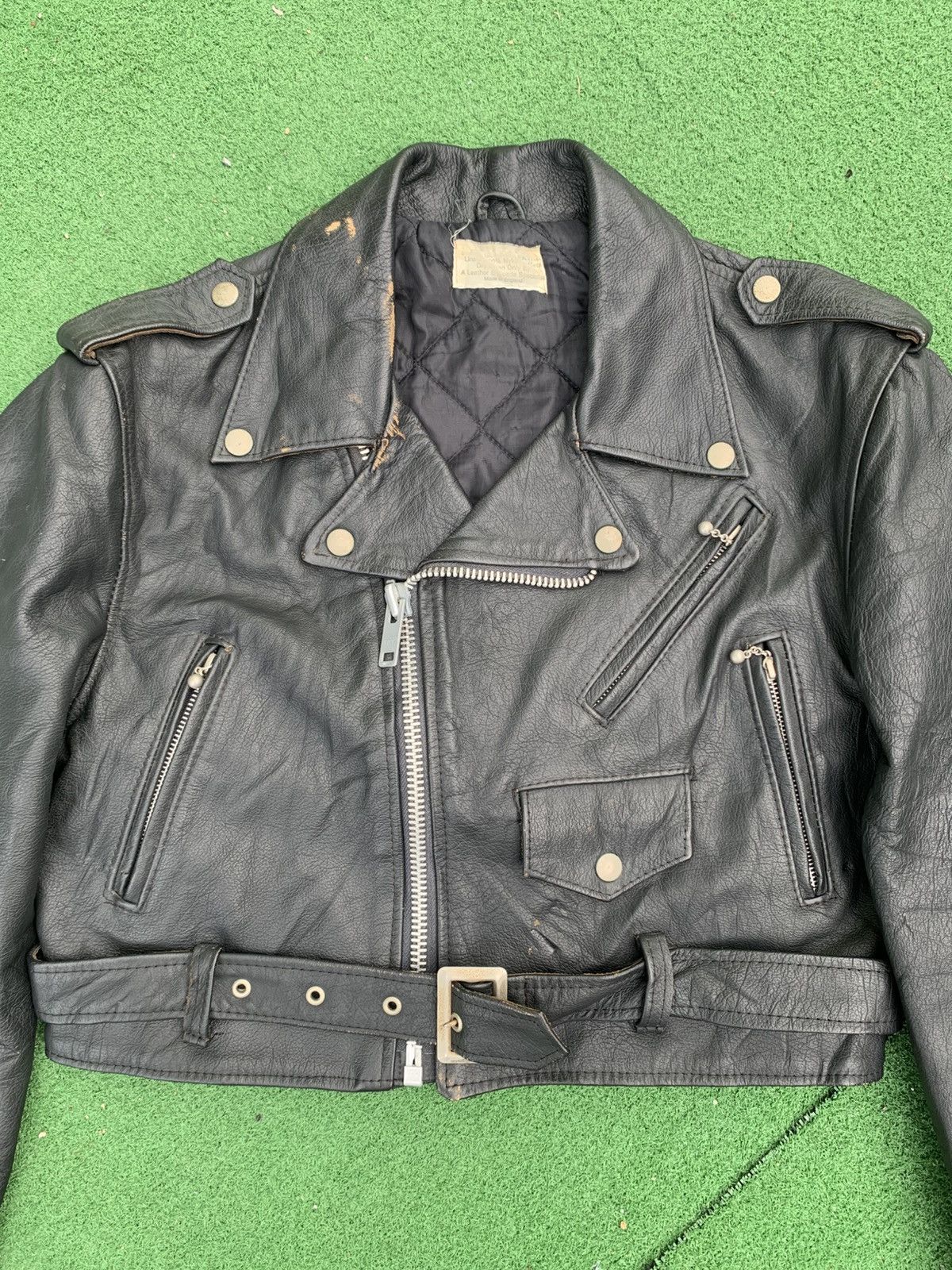 Genuine Leather VINTAGE TRUE DOUBLE COLLAR LEATHER JACKET Size US M / EU 48-50 / 2 - 4 Thumbnail