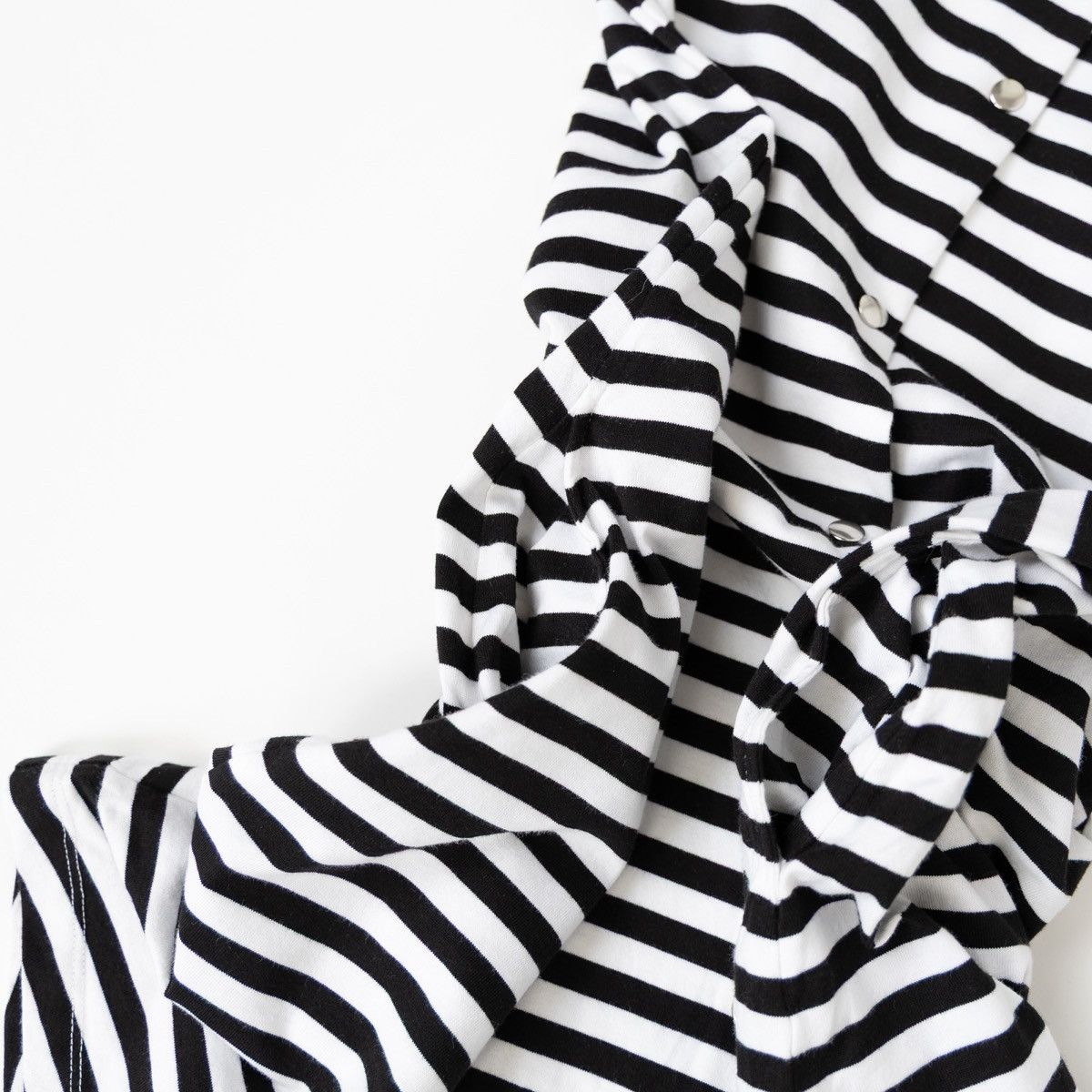 Marimekko Marimekko Black White Striped Dress Snap Front 3/4 Sleeve Size S / US 4 / IT 40 - 5 Thumbnail