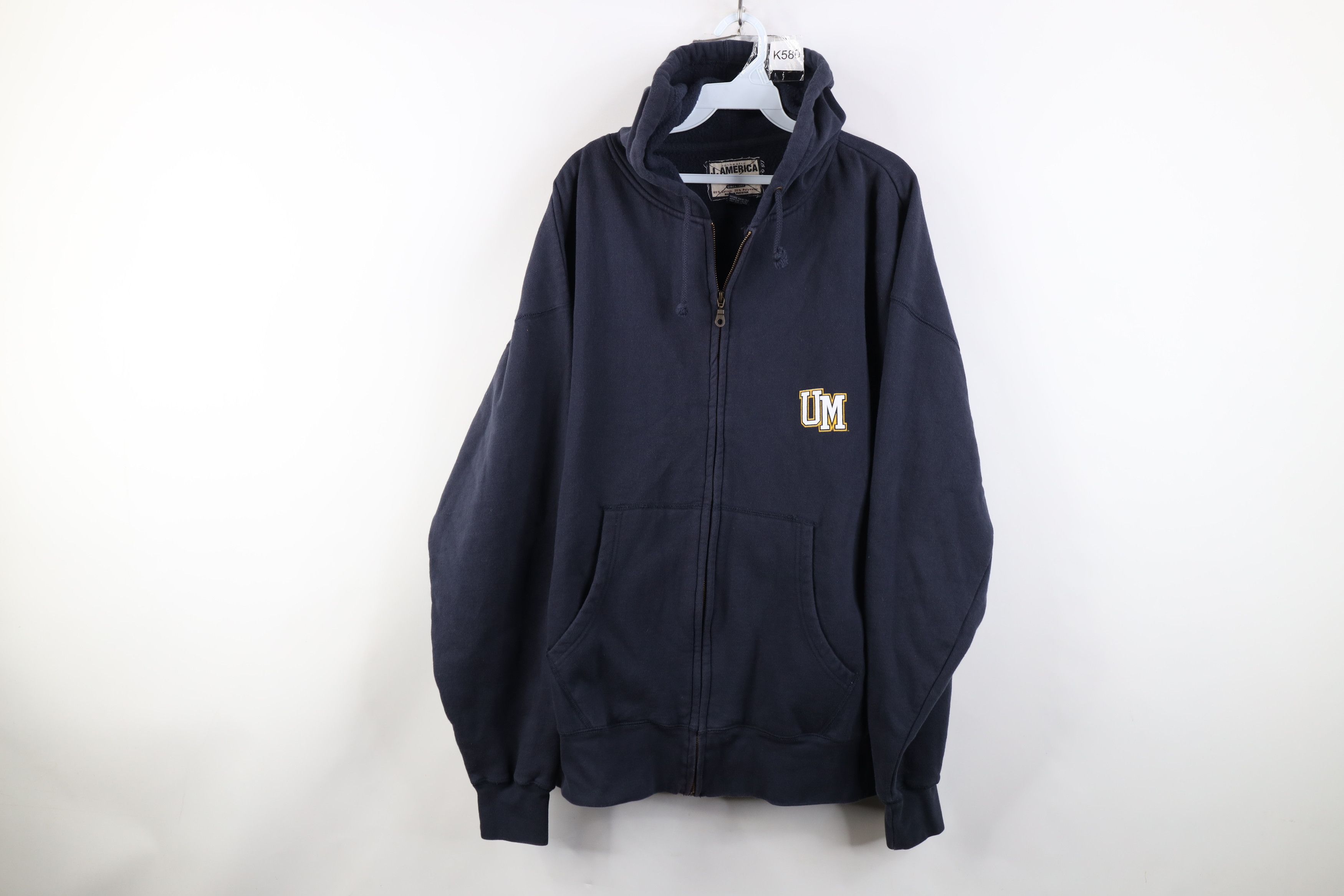 Vintage Vintage 90s Heavyweight University of Michigan Hoodie Size US XL / EU 56 / 4 - 1 Thumbnail