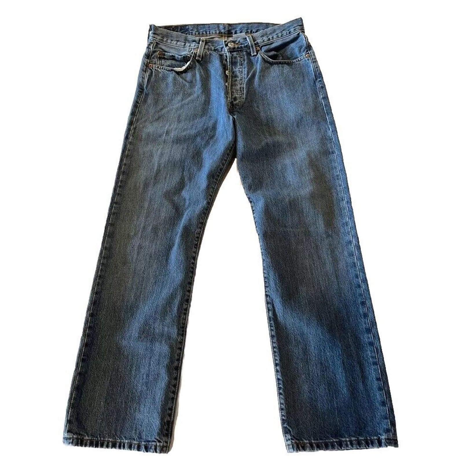Levi's Levi’s 501 VTG Mens 33x30 Blue Denim Jeans Cotton Button Fly Size US 33 - 1 Thumbnail