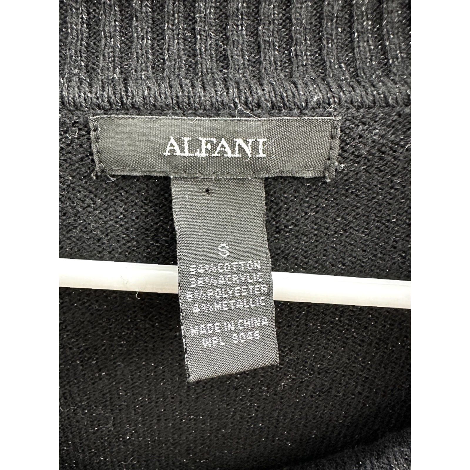 Alfani Alfani Womens Sweater Tunic Size Small Black Sparkles Long Sleeve Crowl Neck Size S / US 4 / IT 40 - 5 Thumbnail