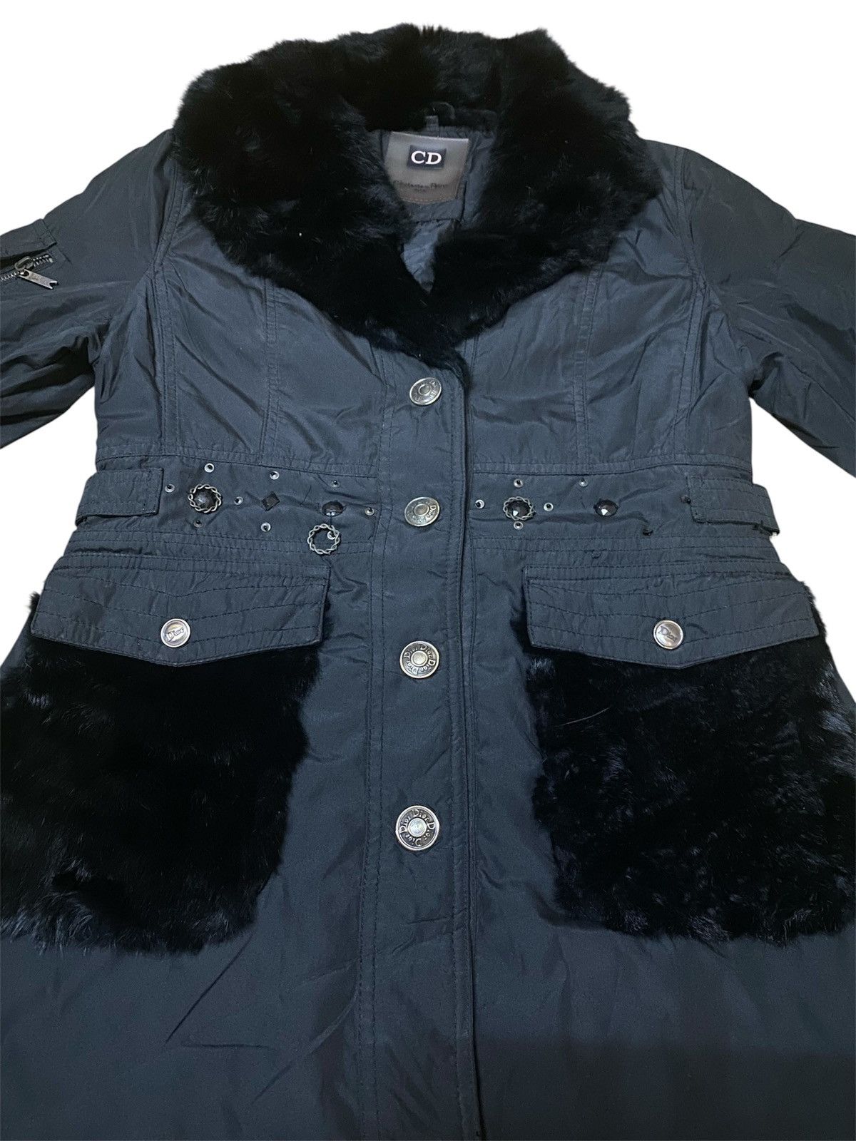 Dior Christian Dior Double Pocket Fur Collar And Cuff Jacket Size M / US 6-8 / IT 42-44 - 2 Thumbnail
