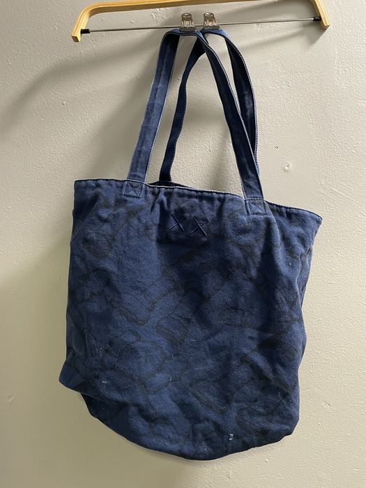 Uniqlo kaws x uniqlo navy blue tote bag | Grailed