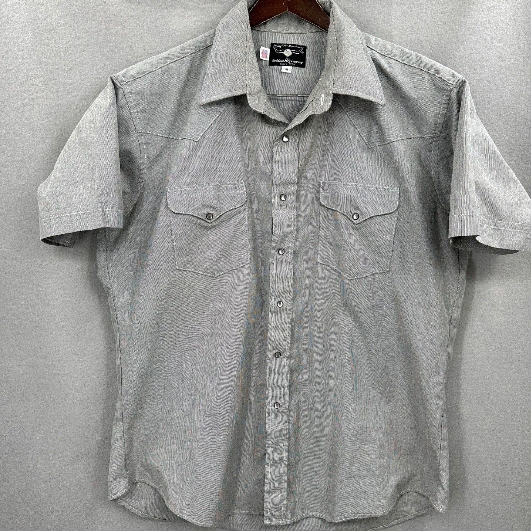 Vintage Vintage Flying R Ranchwear Cowboy Shirt Men 18 Pearl Snap Stripe Western Cotton Casual Size US L / EU 52-54 / 3 - 4 Thumbnail
