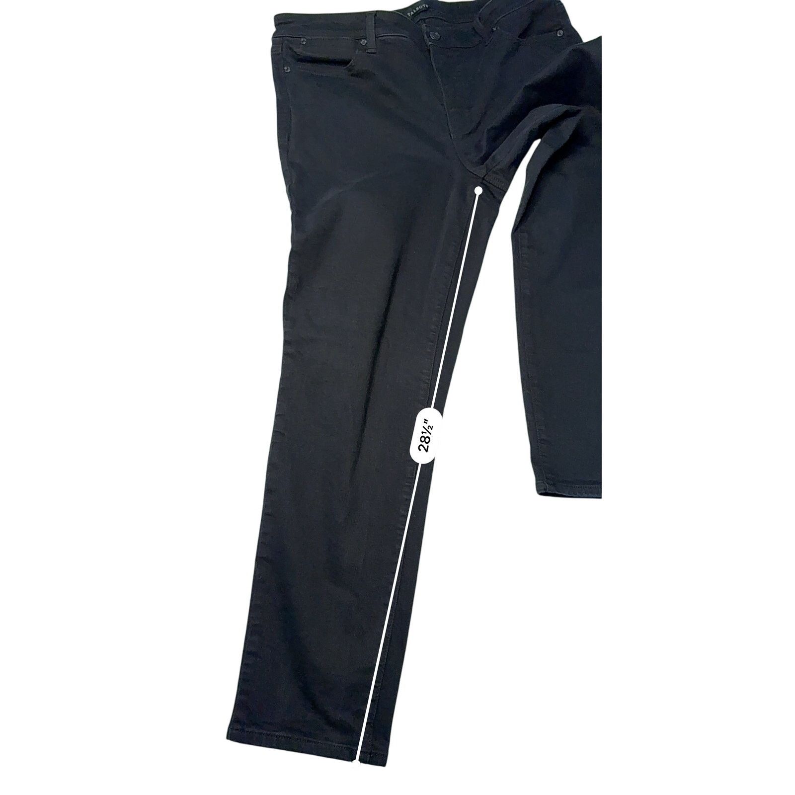 Other Talbots Slim Ankle Jean 14 Stretch Black Goth Tailored Size 36" / US 14 / IT 50 - 7 Thumbnail